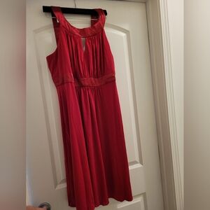 David's Bridal Red Formal Bridesmaid Dress Size 18 Style F13408